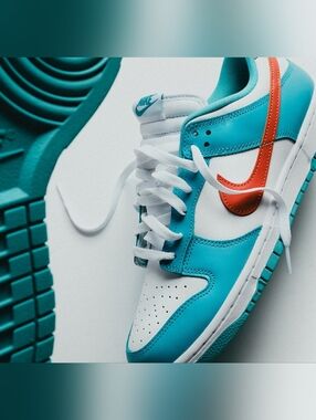 Miami Dolphins!! Nike Dunk Low Retro DV0833-102 Men's Sz 6